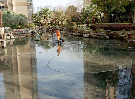 武穴景观池淤泥清理